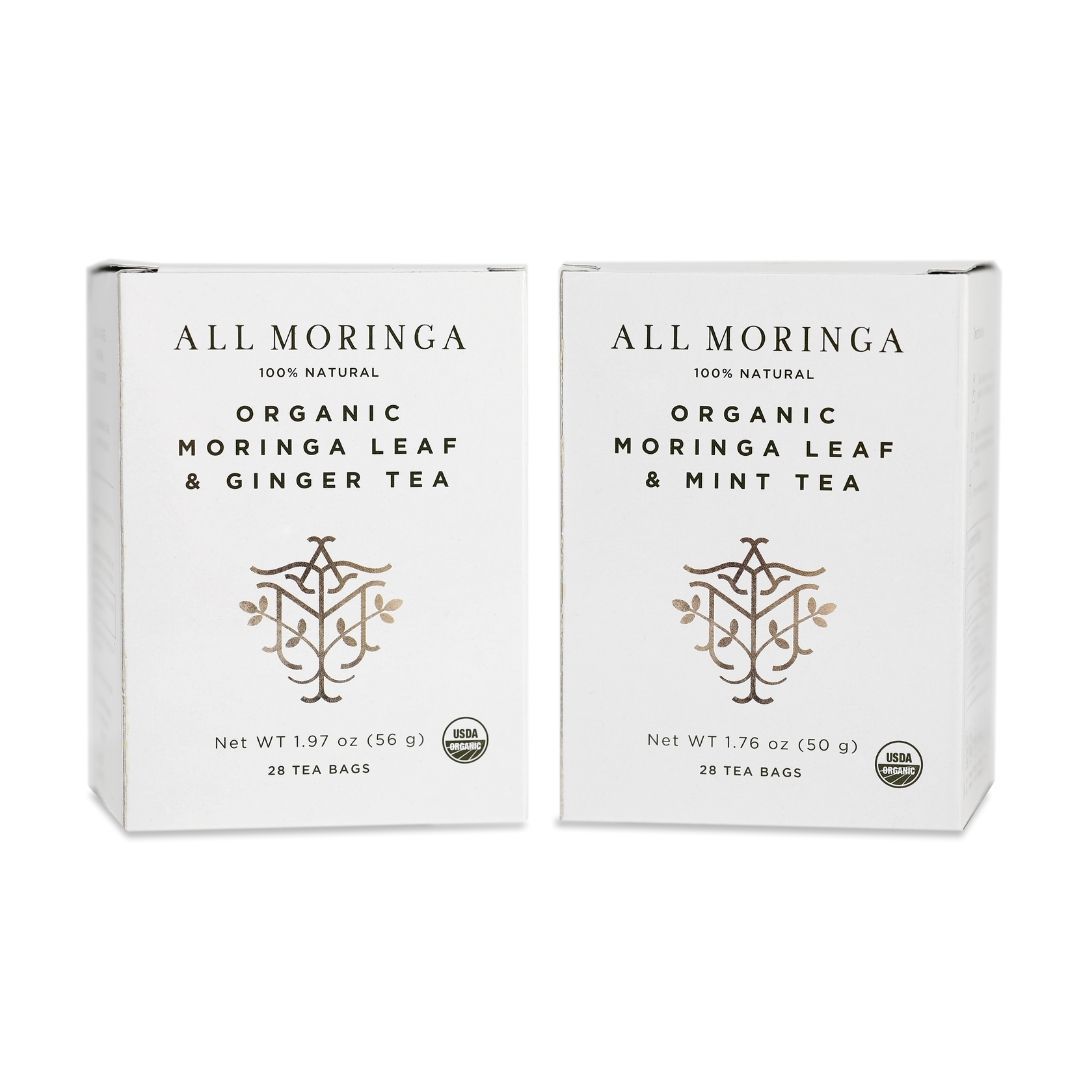 Premium Organic Moringa Leaf, Mint and Chamomile Herbal Tea USDA