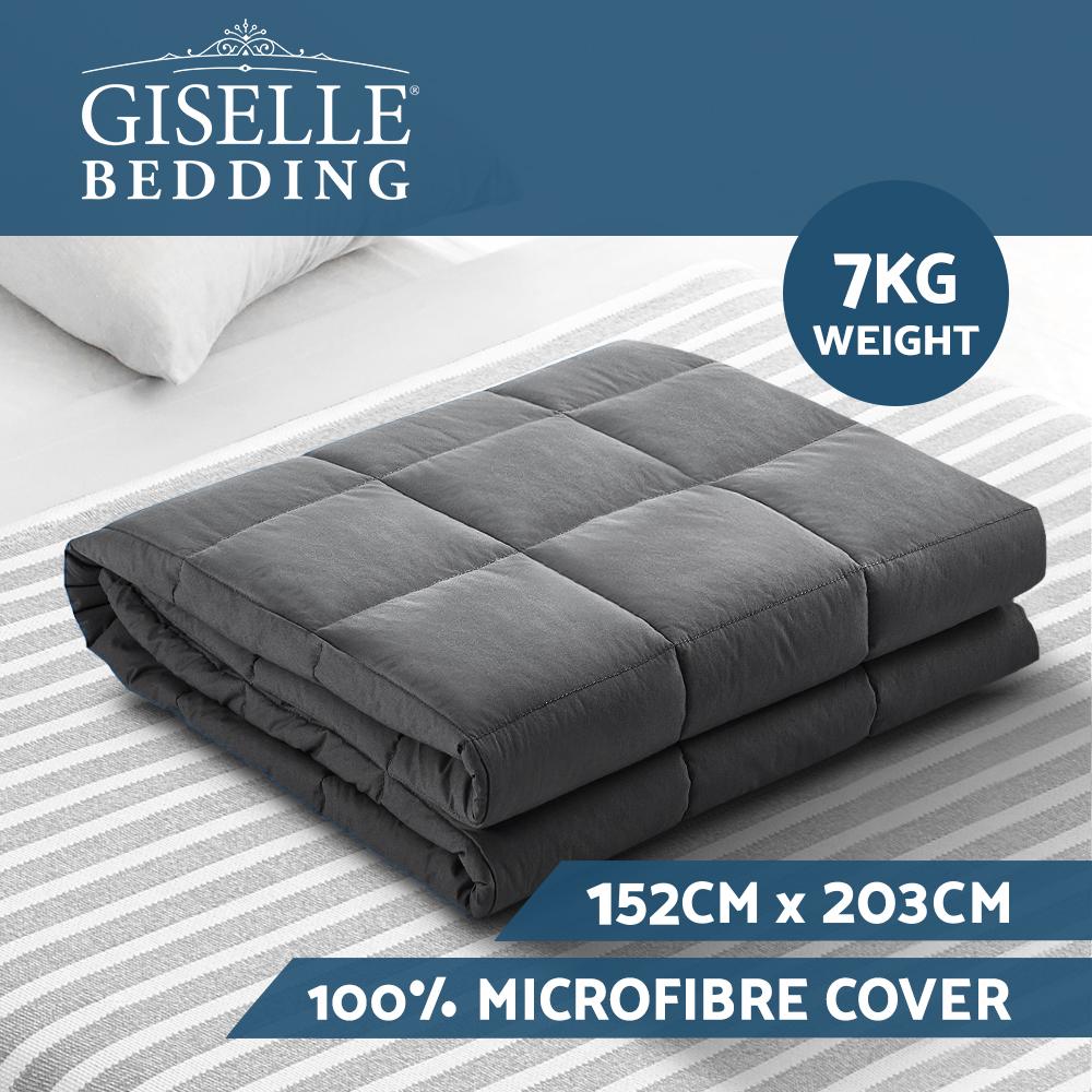 Weighted Blanket Adult 7KG Heavy Gravity Blankets Microfibre Cover