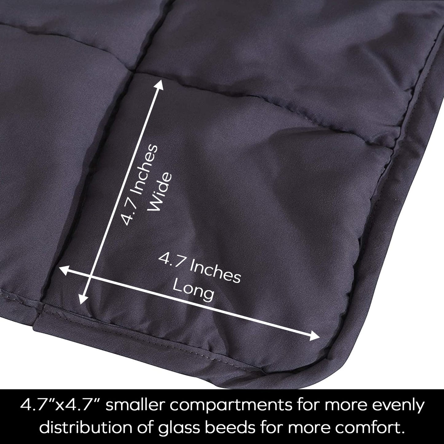 BLC - Modern Weighted blanket - 15 pound - Grey inner / Grey outer