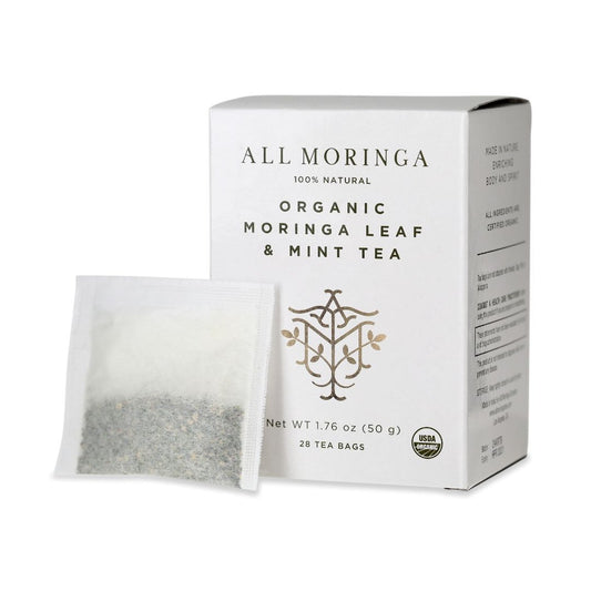 Premium Organic Moringa Leaf, Mint and Chamomile Herbal Tea USDA